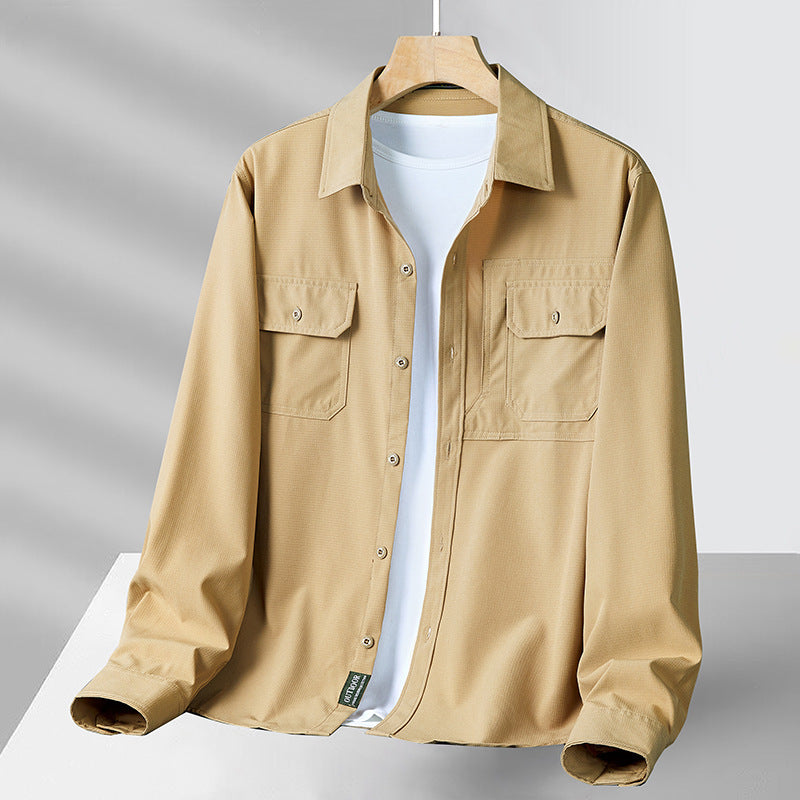 Philip - Cămașă casual cu mânecă lungă cu buzunare pentru bărbați