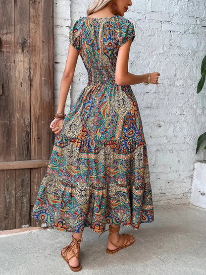 Leanie - Rochie Paisley Vivace de Primăvară