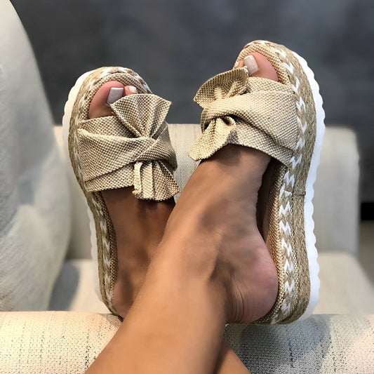 Arleen - Sandale casual cu fundiță pentru femei
