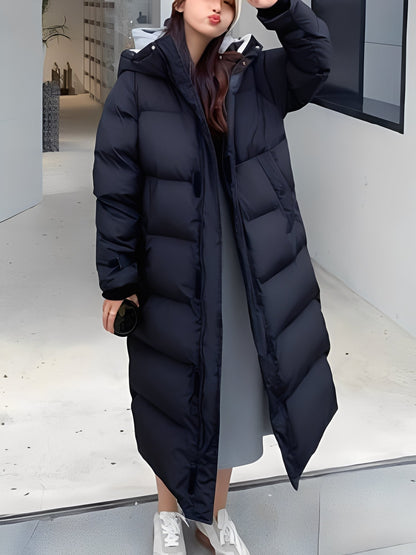 Hazel - Haină lungă cu glugă la modă pentru femei