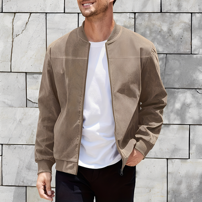 Easton - Clasică, stilată jachetă din piele întoarsă pentru bărbați