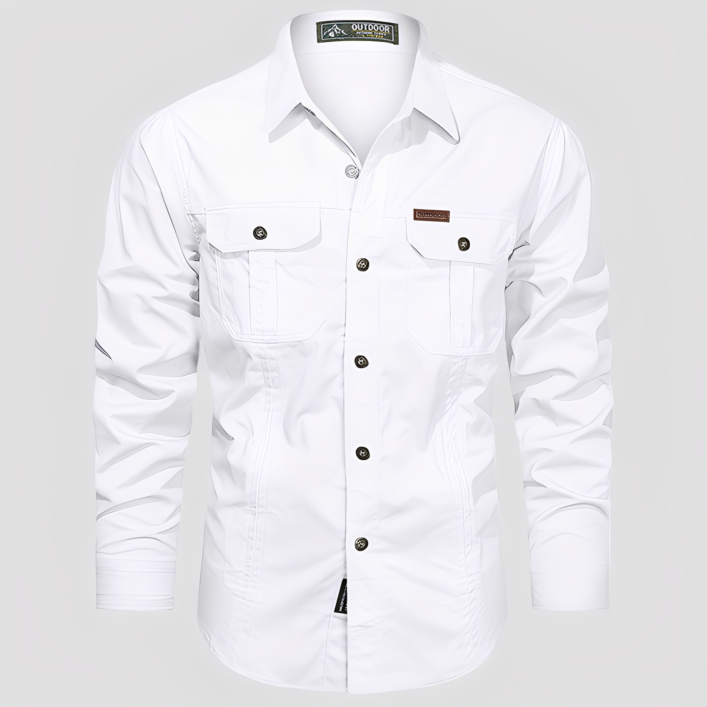 Ranulph - Cămașă Cargo cu Mâneci Lungi pentru Bărbați