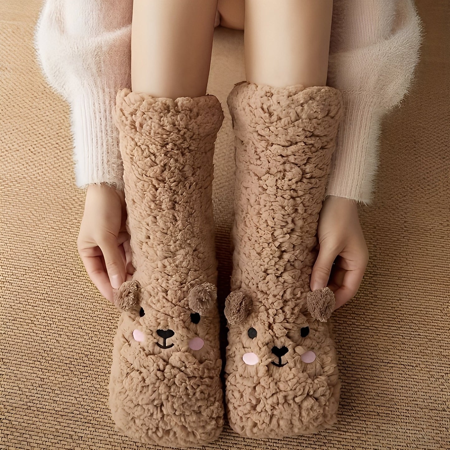 Caelie - Șosete din fleece groase, dulci și stilate pentru femei