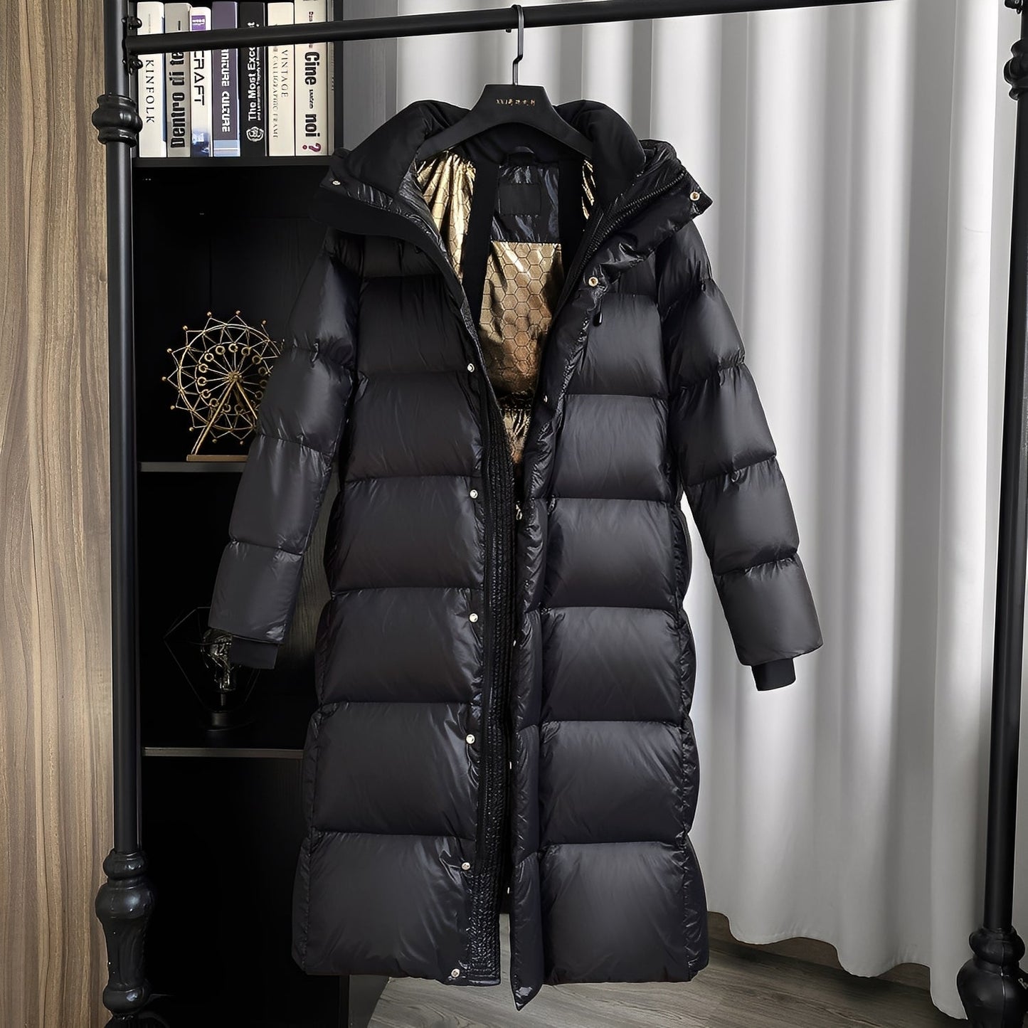 Mildred - Jachetă lungă casuală cu puf pentru femei