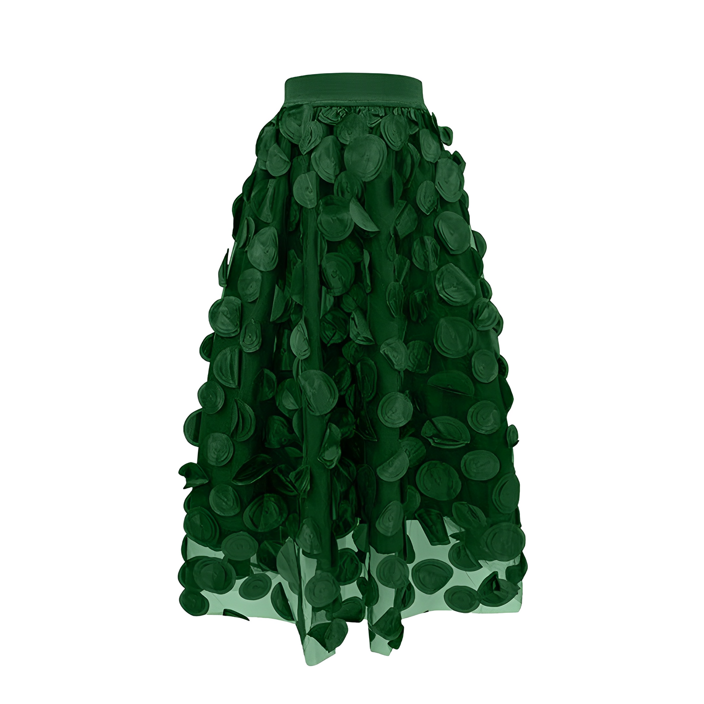 Haylee - Fustă midi elegantă din mesh pentru femei