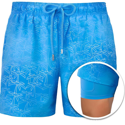 Edric - Pantaloni scurți de baie imprimați și eleganți pentru bărbați