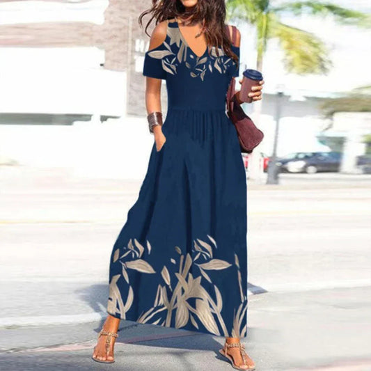 Orielle – Rochie Lunga cu Umeri Goi