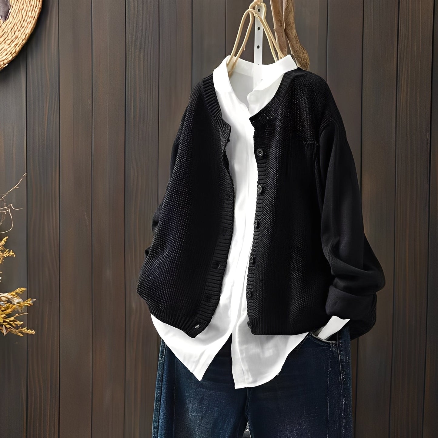 Shanon - Clasică, cardigan cu croială lejeră pentru femei