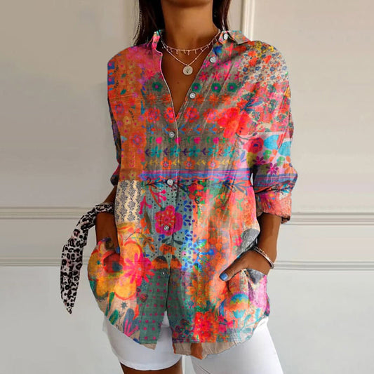 Anna – Bluză elegantă cu imprimeu floral