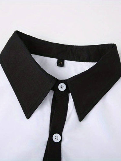 Tonie – Cămașă Elegantă cu Contrast cu Croială Modernă