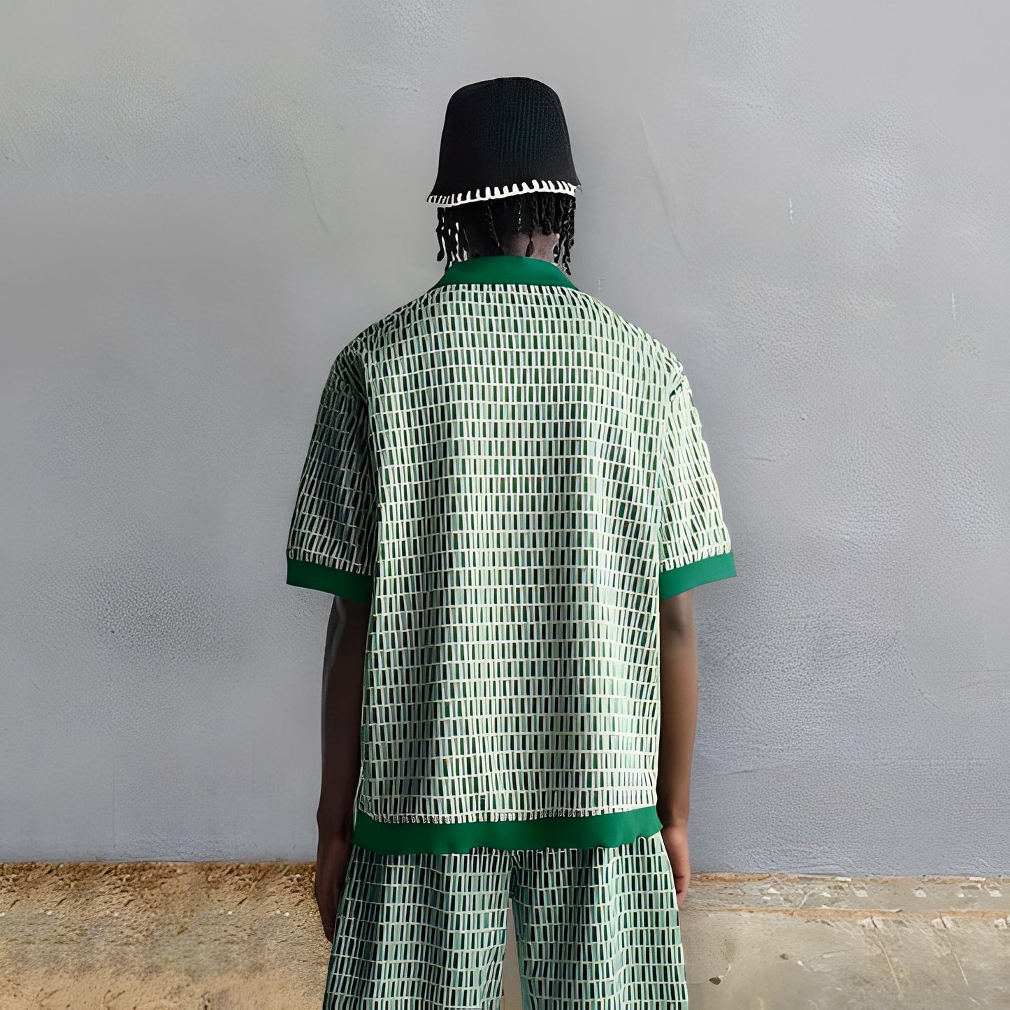 Atem - Set elegant cu cămașă și pantaloni scurți pentru bărbați