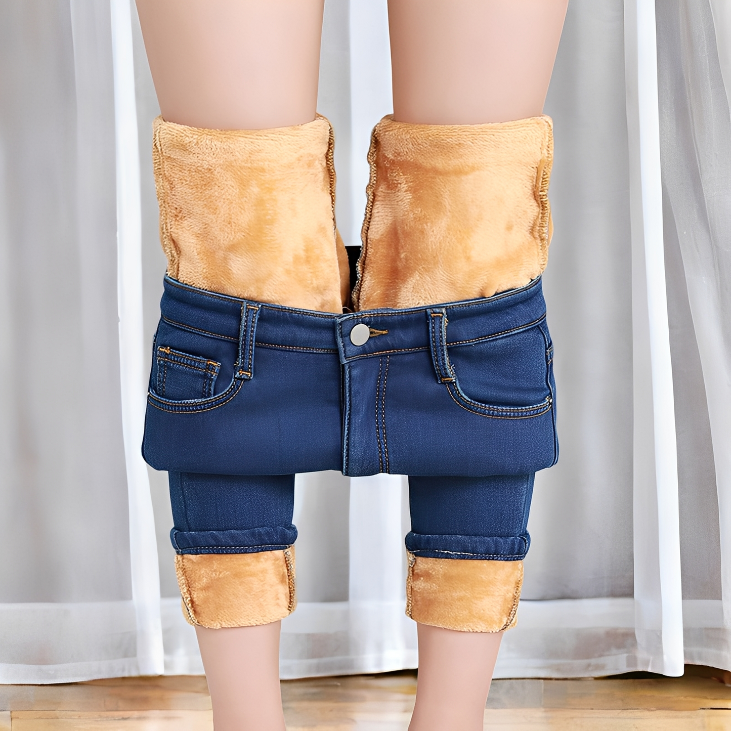 Betty - Jeans skinny termo calde pentru femei