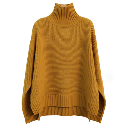 Sally - Pulover elegant cu guler înalt din lână pentru femei