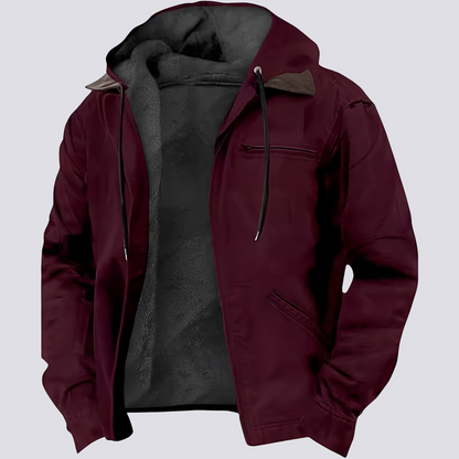 Harris - Jachetă căptușită cu glugă pentru bărbați, croială lejeră