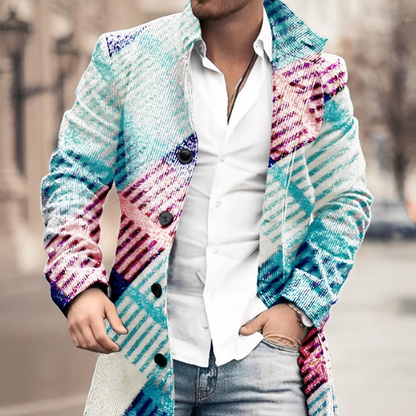 Louison - Palton lung cu nasturi elegant pentru bărbați