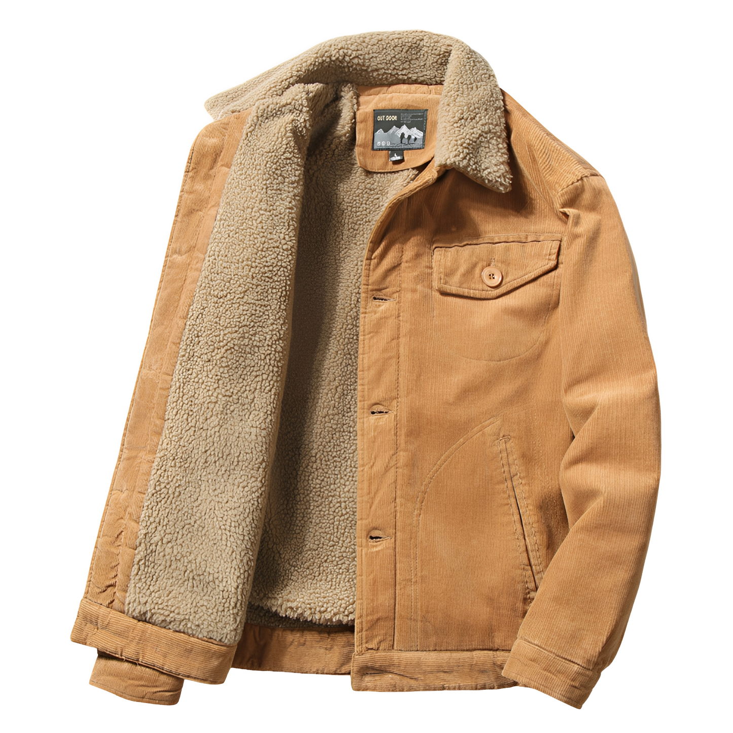 Carl - Jachetă stilată din cord cu căptușeală de fleece pentru bărbați