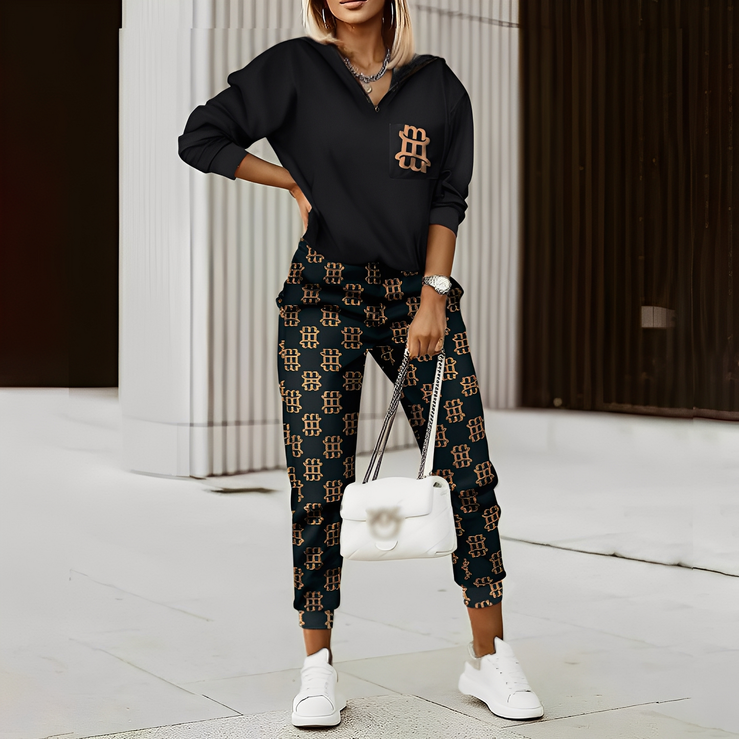 Hollie - Trening stilat cu fermoar pentru femei