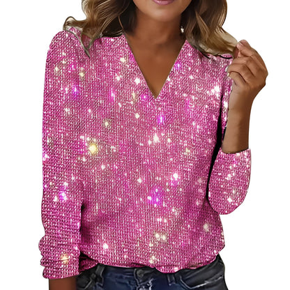 Caroline - Elegantă, sclipitoare bluză pentru dame