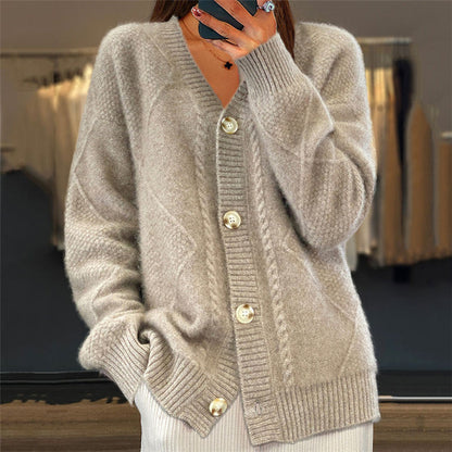 Jocelin - Cardigan lejer cu model brocart pentru femei