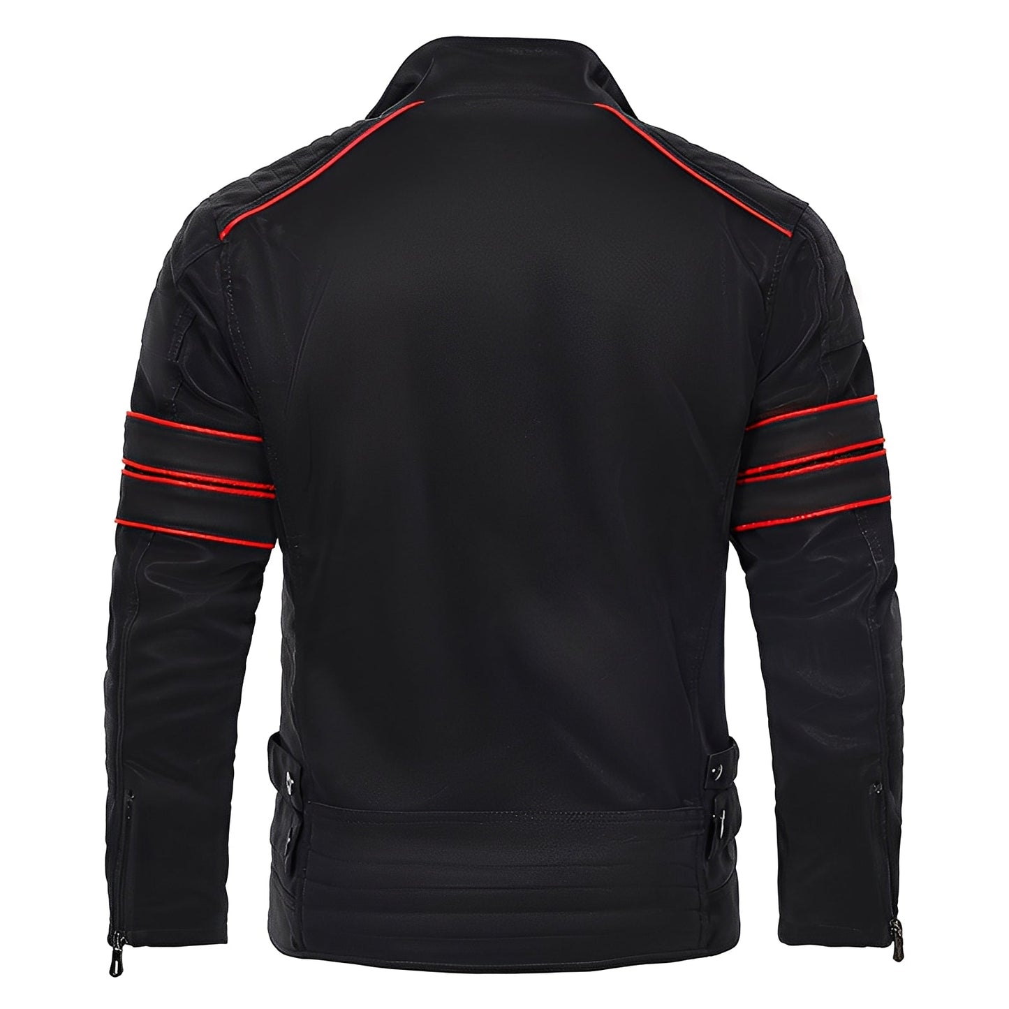 Jerold - Geacă de piele stilată pentru motocicliști, pentru bărbați