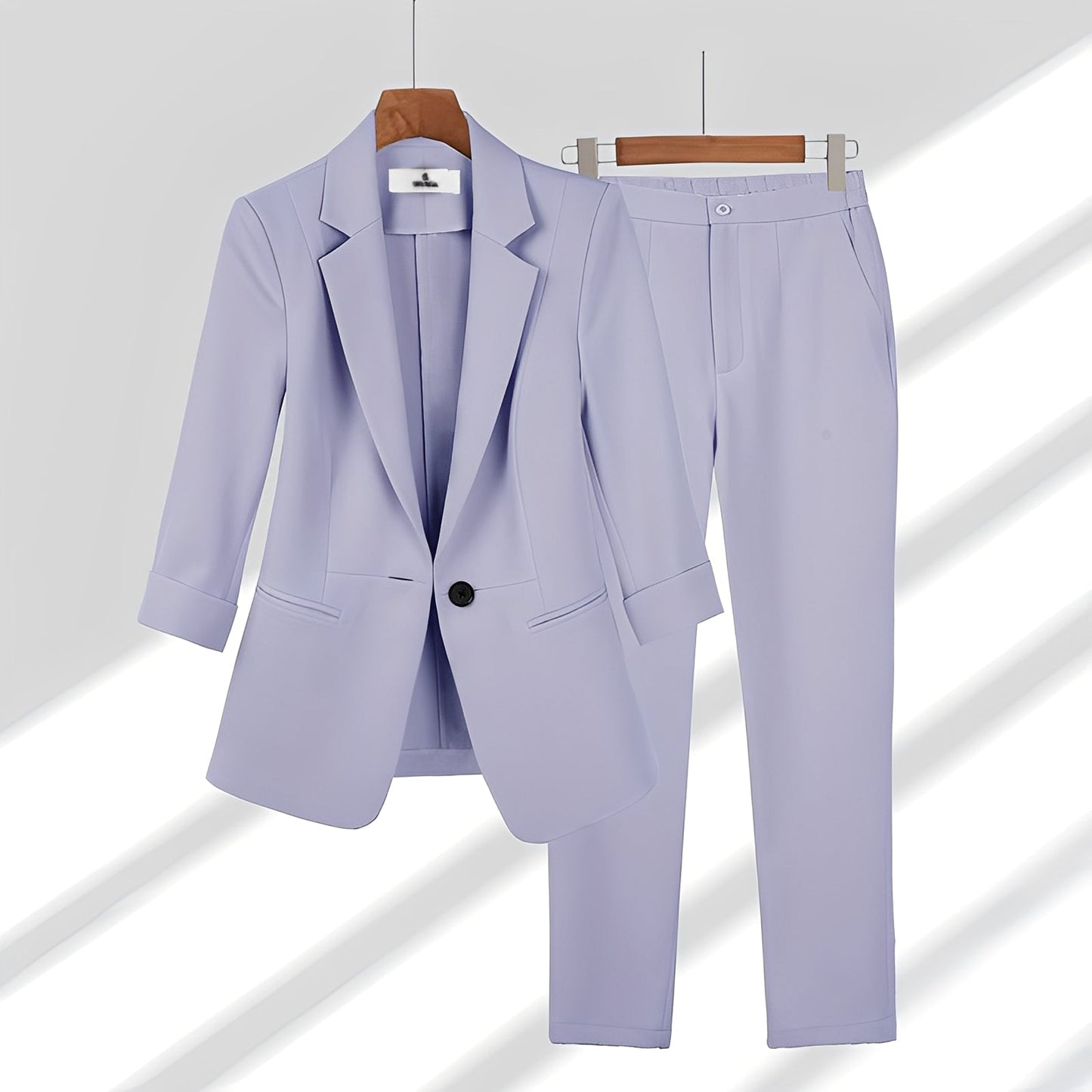 Elouise - Set de sacou și pantaloni formal, lejer, pentru femei