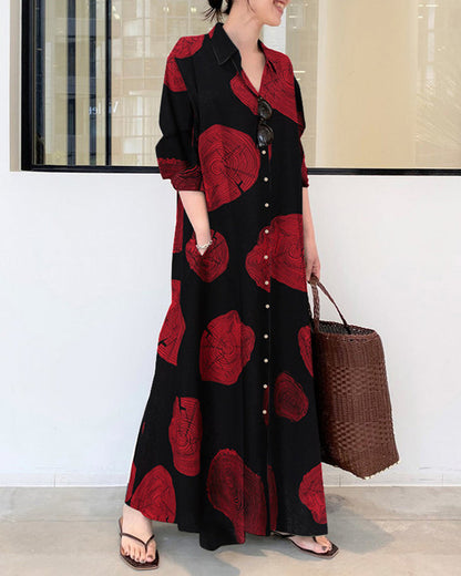 SunlitSerenity - Rochie Maxi din In