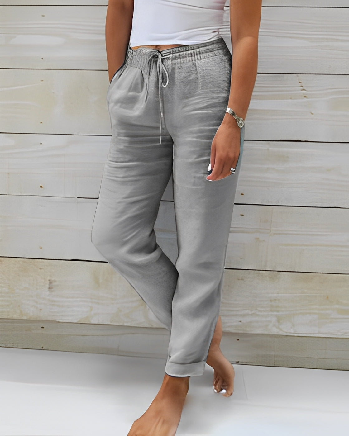 Roxanna - Pantaloni confortabili cu bandă elastică pentru femei
