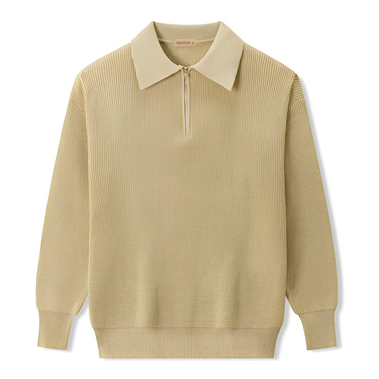 Justin - Pulover modern cu fermoar pe jumătate pentru bărbați