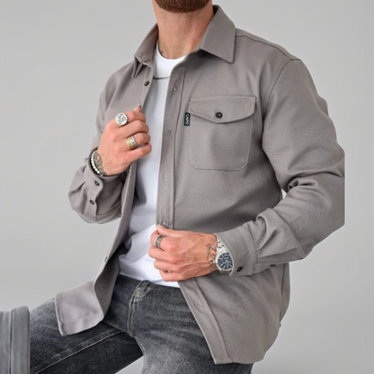 Eufed - Cămașă relaxată cu mâneci lungi pentru bărbați