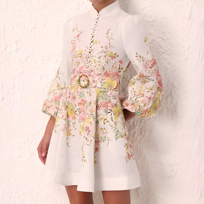 Debra - Rochie mini stilată cu nasturi pentru femei