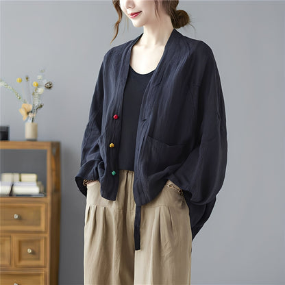 Shelia - Cardigan scurt lejer cu buzunare