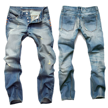 Kaleb - Jeans clasice cu Rips pentru bărbați