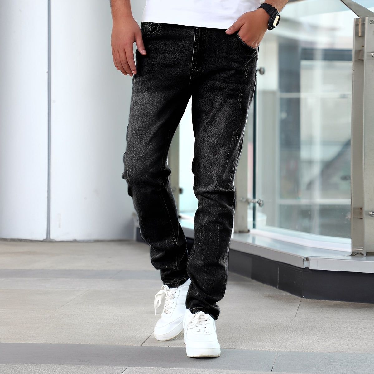 Winfred - Stilful Stretch-Skinny-Jeans pentru Bărbați