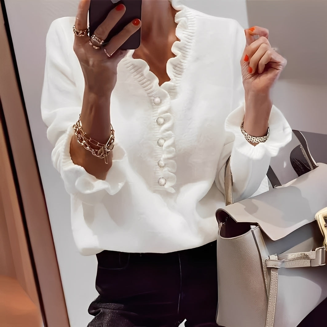 Isabella - Pulover tricotat elegant cu nasturi pentru femei