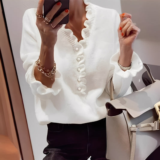 Isabella - Pulover tricotat elegant cu nasturi pentru femei