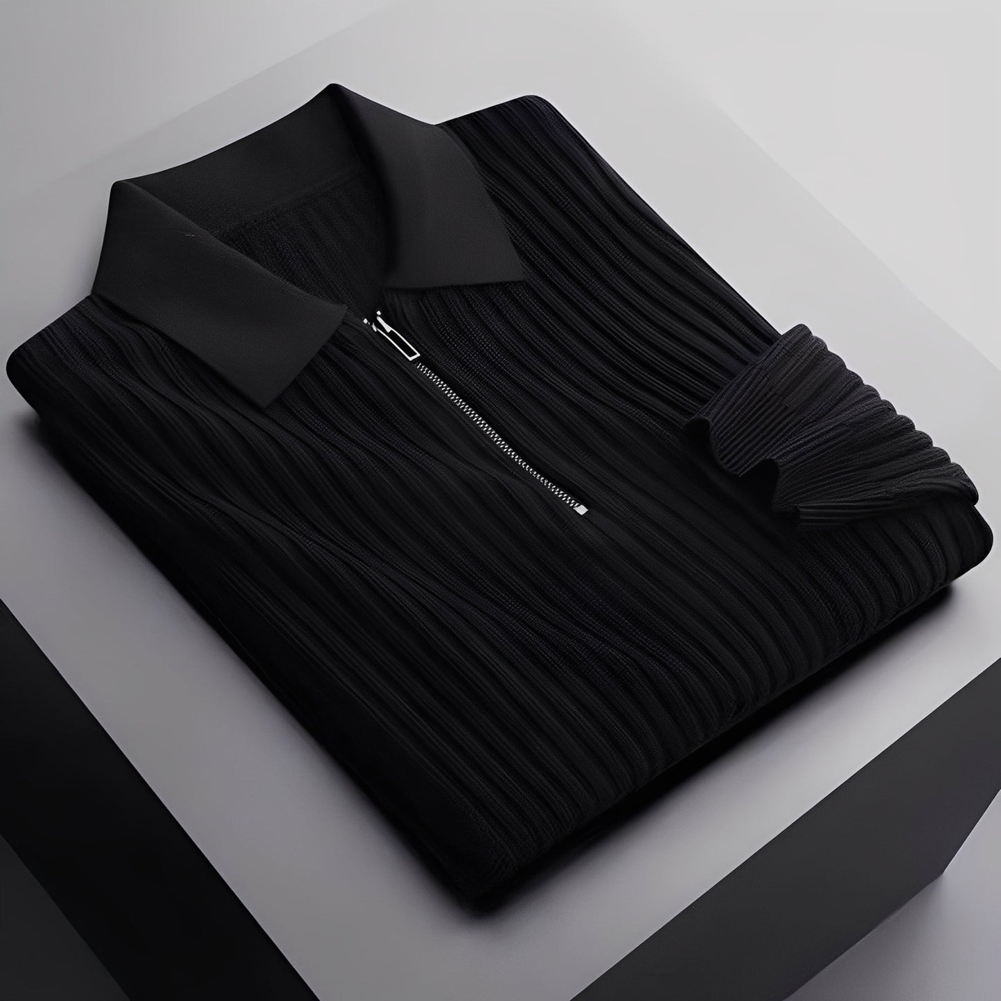 Darius - Pulover polo elegant în dungi pentru bărbați