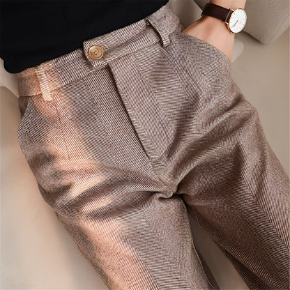 Rachelle - Pantaloni formali cu talie înaltă pentru femei