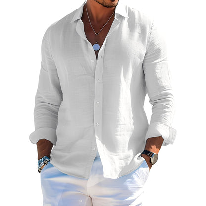 Félicien - Polo-uri clasice cu mânecă lungă pentru bărbați