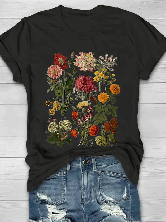 Liv - Tricou damă cu model floral retro