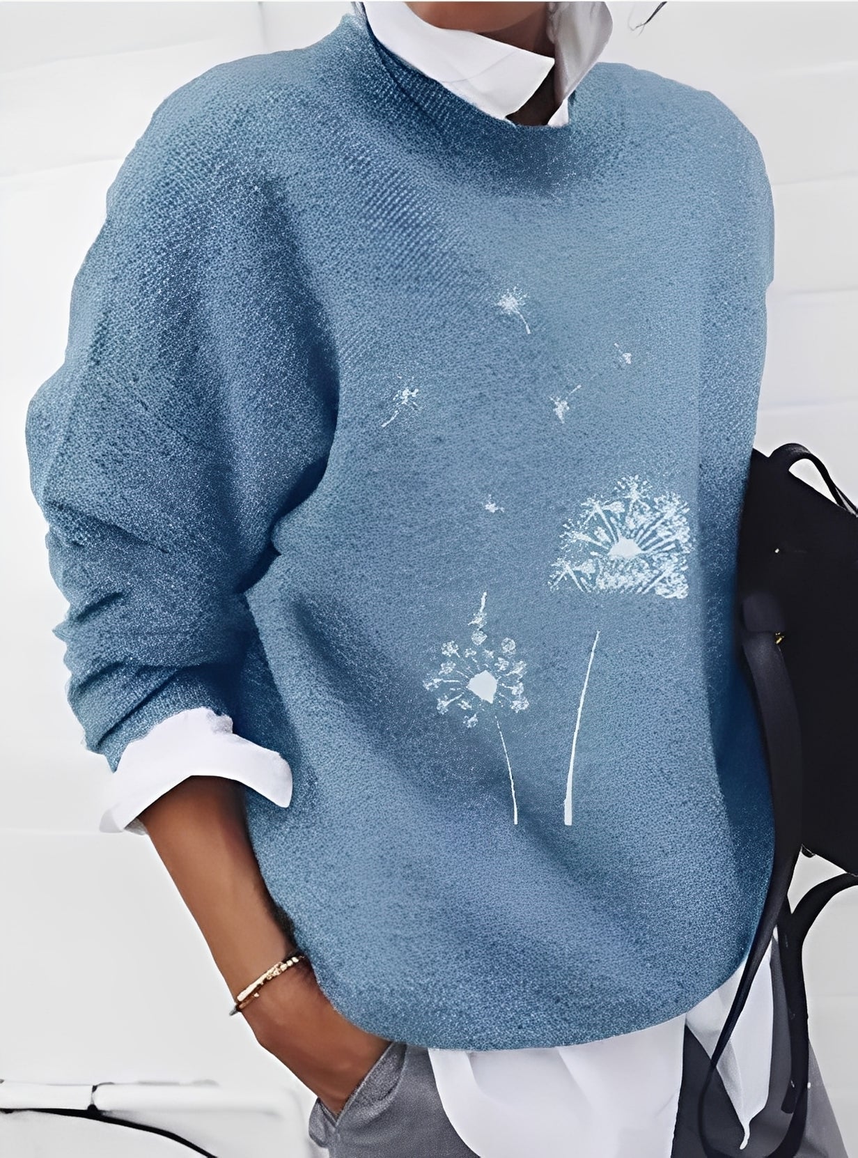 Milly - Pulover stilizat, lejer cu print pentru femei