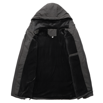 Karl - Jachetă versatilă din fleece cu glugă pentru bărbați