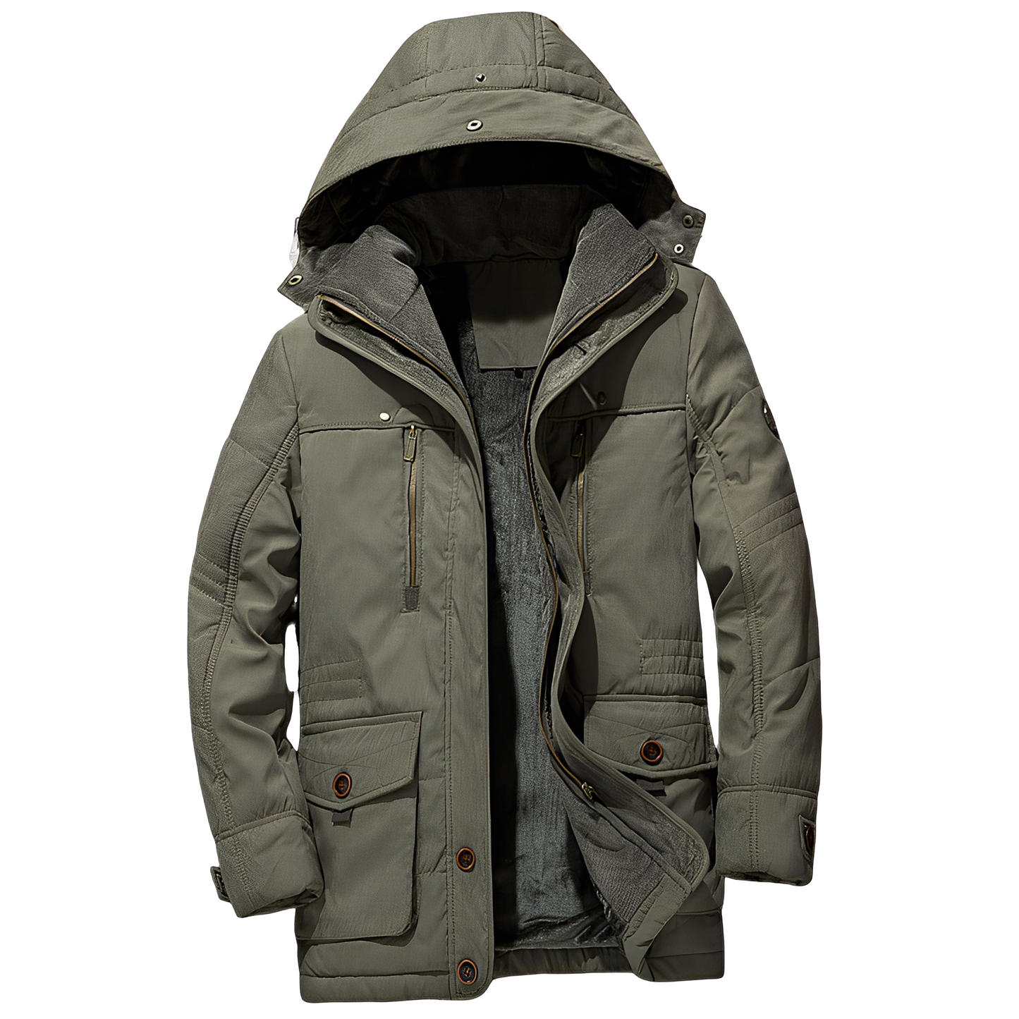 Bruce - Jachetă stilată cu glugă și căptușeală caldă pentru bărbați