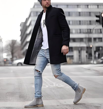 Cordell - Lejer lung manta de lână pentru bărbați