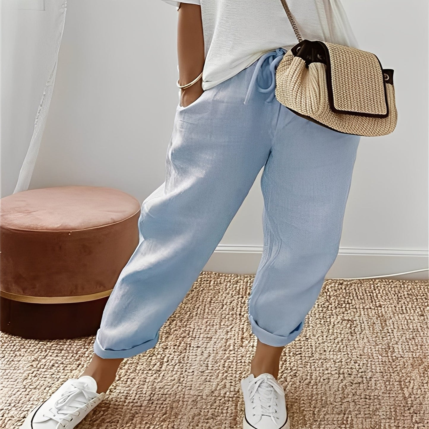 Brigitte - Pantalon cu șnur pentru femei