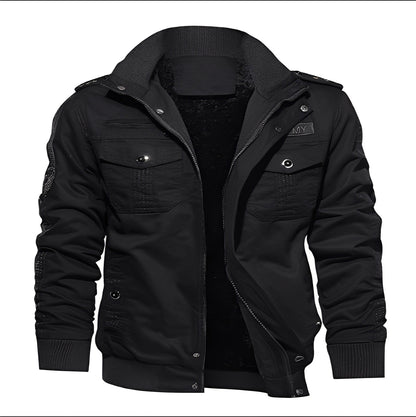 Gary - Jachetă stilată din fleece cu buzunare pentru bărbați