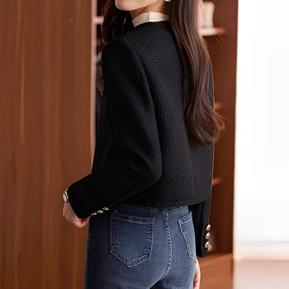 Trecia - Stilată scurtă jachetă tweed pentru dame