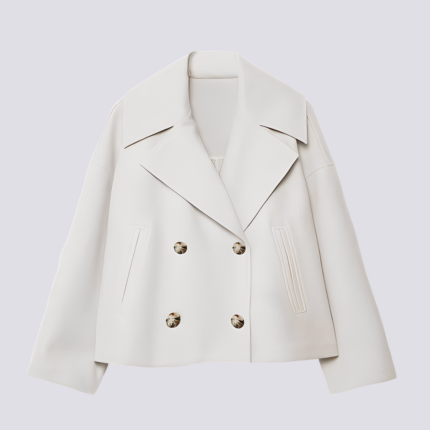 Bethney - Elegantă scurtă jachetă de lână cu guler revers pentru femei