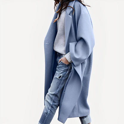 Camellia - Manta lungă de lână lejeră pentru femei