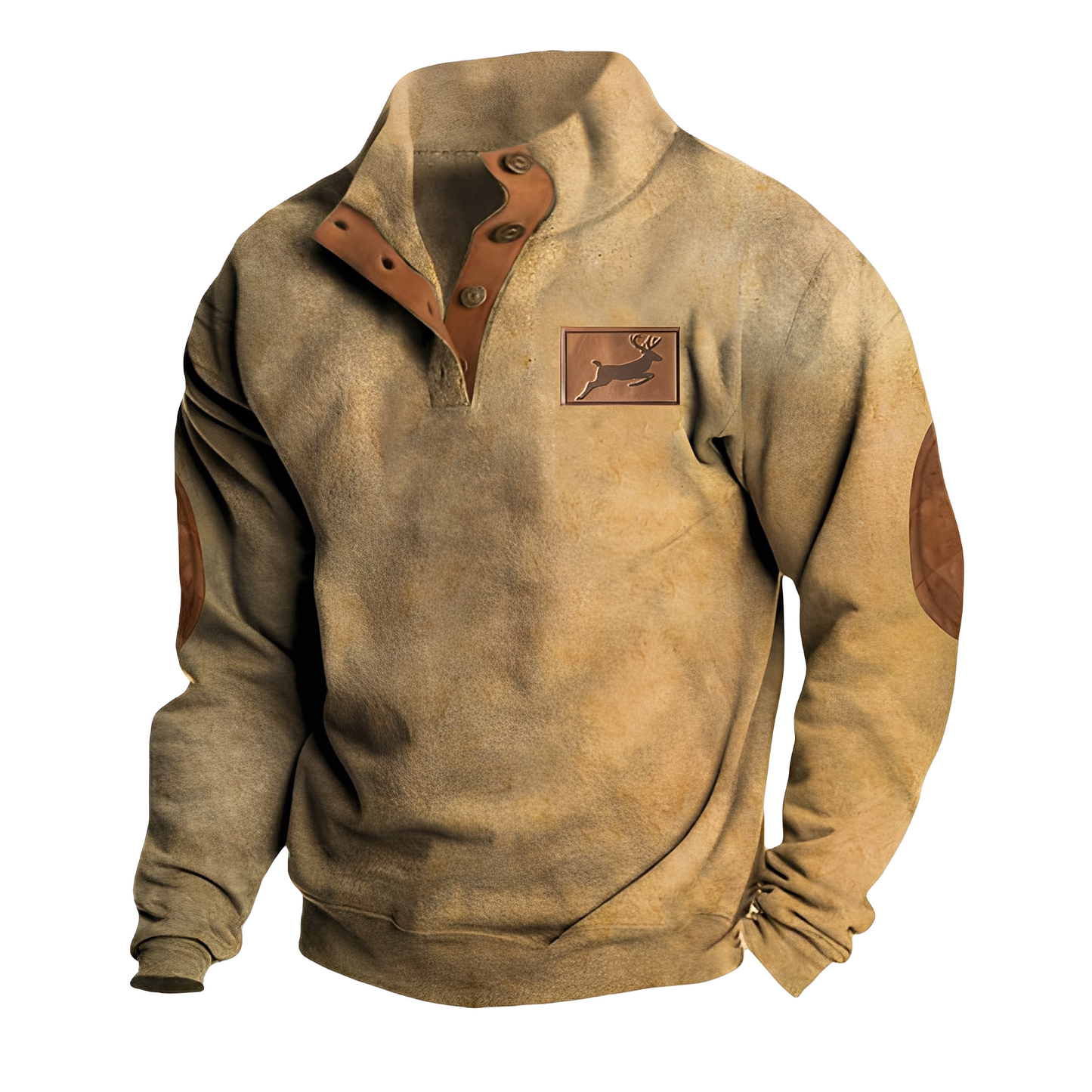 Austin - Pulover retro cu print stilizat pentru bărbați