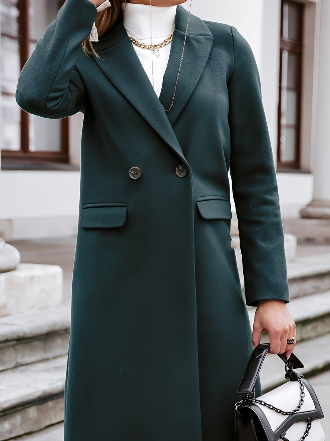 Moriah - Elegant, cald mantou de lână pentru doamne